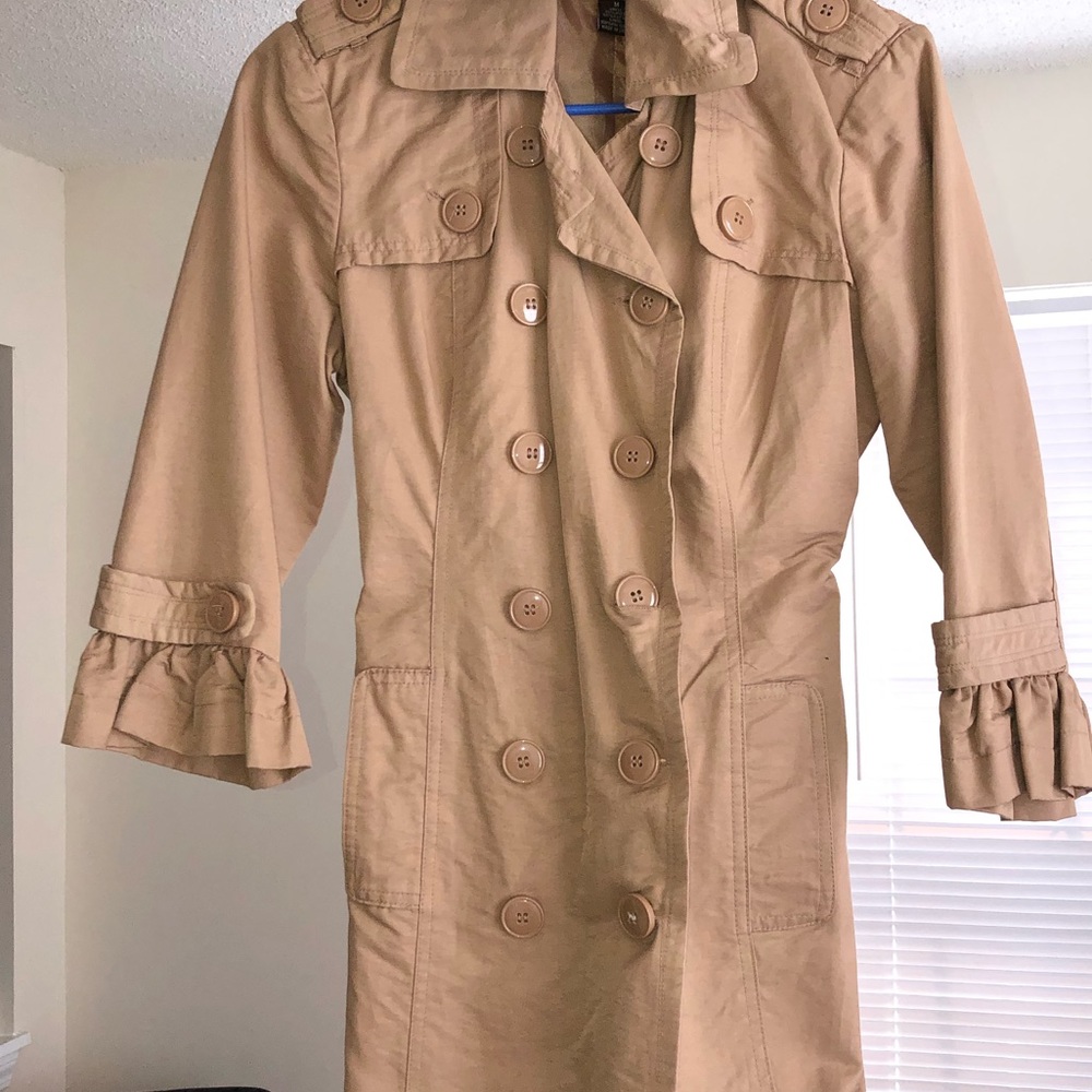 Double breasted trench coat